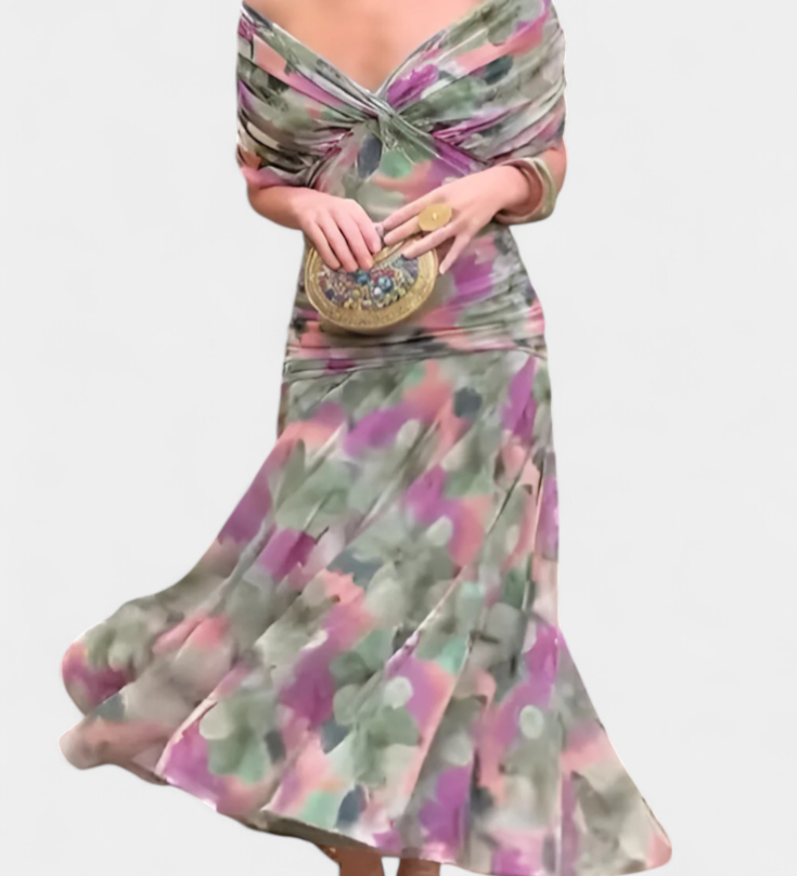 Luana - Vestido elegante con escote en V