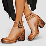 Ginevra - Zapatos de tacón alto con múltiples tiras y suela gruesa