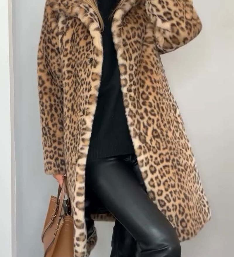 Leia - Abrigo Largo Leopardo