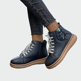 Botas ortopédicas de cuero de caña baja