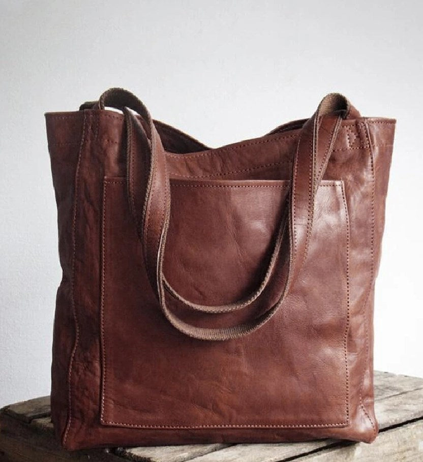 Elle - Bolsa de hombro clásica en piel