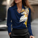Inês - Blusa de Satén Lujosa con Escote Suave