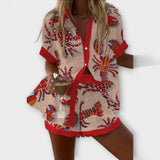 Beatriz - Conjunto de Playa Estampado de Langostas