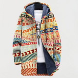 Chaqueta con patrón étnico de fusión