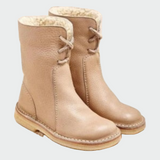 Botines de cuero impermeables con forro de lana
