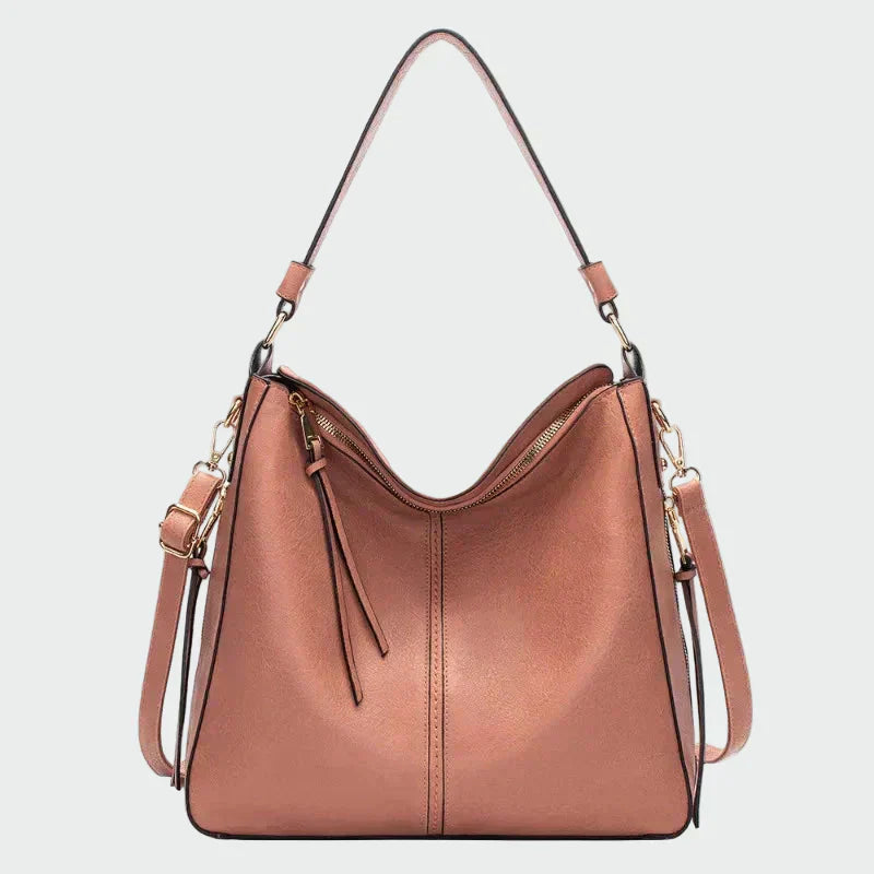 Bolsa hobo de cuero clásica