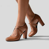 Joana - Zapatos de Tacón con Tiras Cruzadas